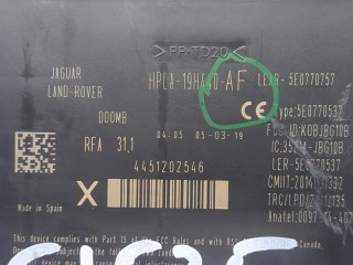 Блок управления центральным замком, ориг. номер HPLA19H440AF, Jaguar F-Pace 2015-2020