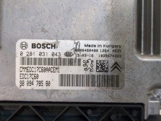 Блок управления двигателем, ориг. номер 9809478580, Citroen C4 2010-2016