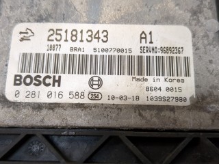 Блок управления двигателем, ориг. номер 25181343, 0281016588, Chevrolet Captiva 2006-2011