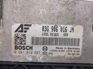 Блок управления двигателем, ориг. номер 03G906016JN, 0281012697, Volkswagen Sharan 2003-2010