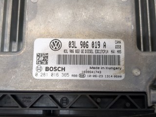 Блок управления двигателем, ориг. номер 03L906019A, 0281016365, Seat Exeo 2008-2013