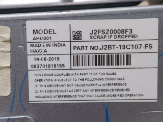 Блок управления радиоприемником, ориг. номер J2BT19C107FS, Ford EcoSport 2017-2023