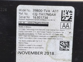 Блок управления радиоприемником, ориг. номер 39800TVAA11, 16301734, Honda Accord 2015-2019