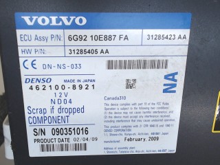 Проигрыватель, чейнджер CD/DVD, ориг. номер 6G9210E887FA, 31285423AA, 4621008921, Volvo XC60 2008-2013
