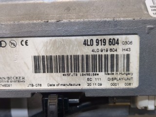 Дисплей мультимедиа, ориг. номер 4L0919604, 1049818, Audi A6 2008-2011