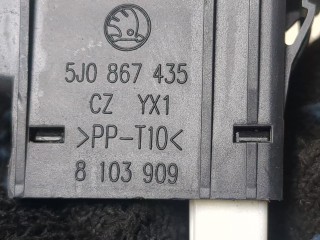 Кнопка стеклоподъемника (блок кнопок) левая задняя, ориг. номер 5J0959855, Skoda Roomster 2006-2010