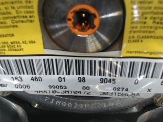 Подушка безопасности водителя, ориг. номер 1634600198, Mercedes ML W163 1997-2001