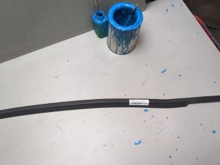 Молдинг стекла (боковое) левое переднее, ориг. номер 5J0837477A, Skoda Fabia 2010-2014
