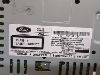 Магнитола, ориг. номер HS7Z18C869ZA, Ford Fusion USA 2016-2020