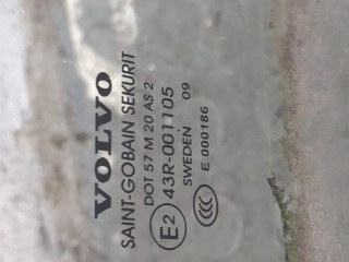 Стекло боковой двери правое заднее, ориг. номер 30745620, Volvo XC60 2008-2013