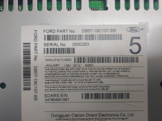 Магнитола, ориг. номер DB5T19C107BB, Ford Explorer 2010-2015
