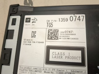 Проигрыватель, чейнджер CD/DVD, ориг. номер 13590747, Cadillac SRX 2012-2016