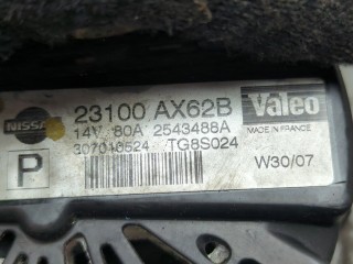 Генератор, ориг. номер 23100AX62B, Nissan Note E11 2008-2013