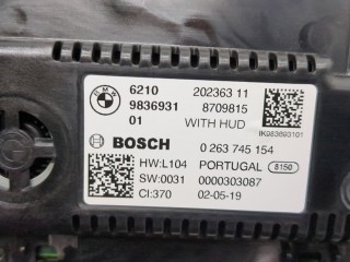 Щиток приборов (приборная панель), ориг. номер 0263745154, BMW 3 G20, G21 2018-2022