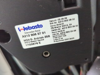Крыша кузова, ориг. номер A2126902882, A2126501901, A2126502501, A2126902982, Mercedes E W212 2009-2013