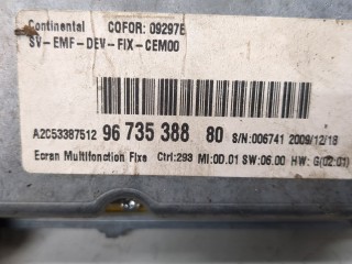 Дисплей компьютера (информационный), ориг. номер 9673538880, Citroen C5 2007-2017