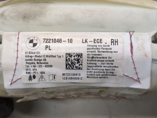 Подушка безопасности боковая (шторка) правая, ориг. номер 7221046, 72127221046, BMW 1 серия 2011-2014