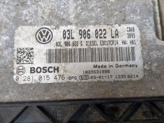 Блок управления двигателем, ориг. номер 03L906022LA, 0281015476, Volkswagen Golf 6 2008-2012