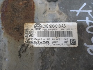 Блок управления двигателем, ориг. номер 03G906018AS, 5WP45514AH, Volkswagen Passat 2005-2010