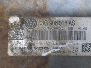 Блок управления двигателем, ориг. номер 03G906018AS, 5WP45514AI, Volkswagen Passat 2005-2010