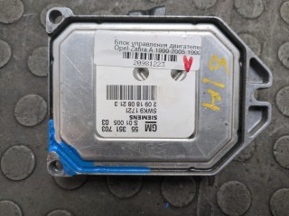 Блок управления двигателем, ориг. номер 55351703, Opel Zafira 1999-2003