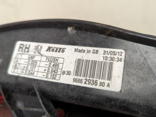 Фонарь (задний) правый, ориг. номер 9686293680, Peugeot 508 2010-2014