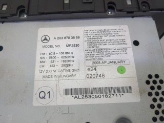 Магнитола, ориг. номер A2038703689, Mercedes C W203 2004-2008
