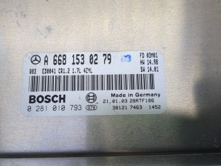 Блок управления двигателем, ориг. номер A6681530279, 0281010793, 381217463, Mercedes A-Класс 2001-2004