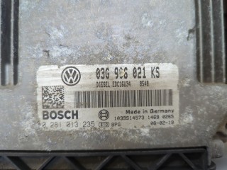 Блок управления двигателем, ориг. номер 0281013235, 03G906021KS, 1039S14573, Volkswagen Golf Plus 2005-2009