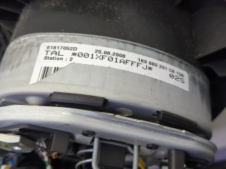 Подушка безопасности водителя, ориг. номер 1K0880201CB, Volkswagen Passat 2005-2010