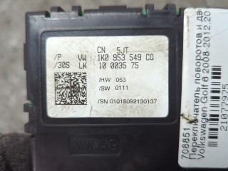 Блок управления подрулевыми переключателями, ориг. номер 1K0953549CD, Volkswagen Golf 6 2008-2012