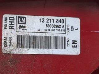 Фонарь (задний) левый, ориг. номер 1222139, 93189099, Opel Corsa 2011-2014
