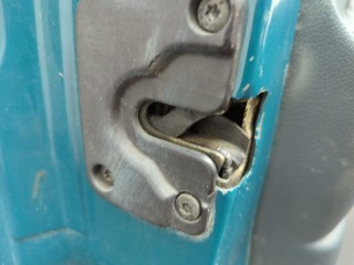 Замок двери левый передний, ориг. номер 7701046799, Renault Kangoo 1997-2003