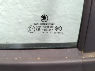Дверь боковая (легковая) левая задняя, ориг. номер 5J6833055, Skoda Fabia 2004-2007