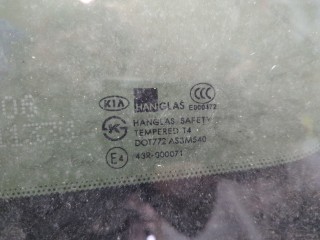 Стекло кузовное боковое левое заднее, KIA Carnival 2002-2006
