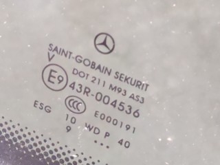 Стекло кузовное боковое правое заднее, Mercedes Vito W639 2003-2010