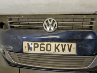 Заглушка (решетка) бампера правая передняя, ориг. номер 1T0853666S, Volkswagen Touran 2010-2015