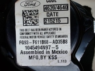 Ремень безопасности левый задний, ориг. номер 1045494N97, Ford Fusion