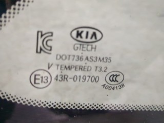 Стекло кузовное боковое правое заднее, ориг. номер 87820C6000, KIA Sorento UM