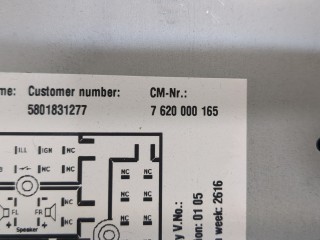 Магнитола, ориг. номер 5801831277, 7620000165, Iveco EuroCargo 3
