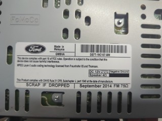 Магнитола, ориг. номер DS7T19C107BM, Ford Fusion