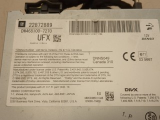 Магнитола, ориг. номер 22872889, Chevrolet Volt 2010-2015