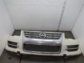 Заглушка (решетка) бампера левая передняя, Volkswagen Touareg 2006-2010