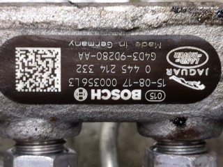 Рампа (рейка) топливная, ориг. номер G4D39D280AA, 0445214332, AJ813370, LR073706, Jaguar XE 2015-2019