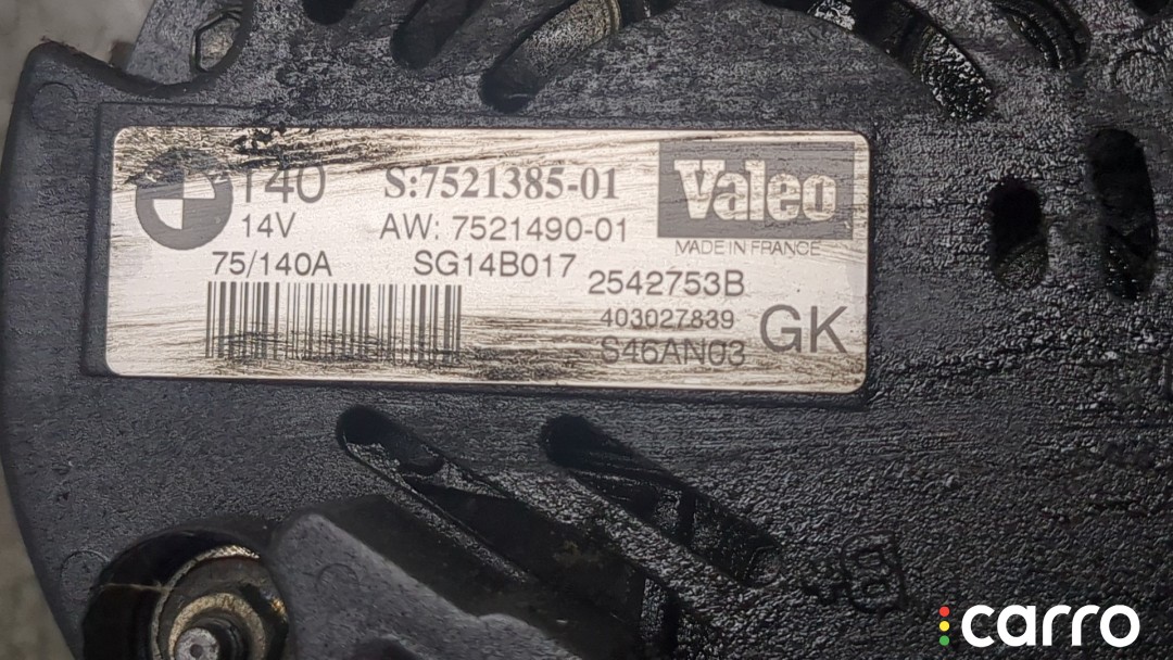 Генератор BMW 3 E46 1997-2003, 1.8 л, бензин, 7521385, фото 3