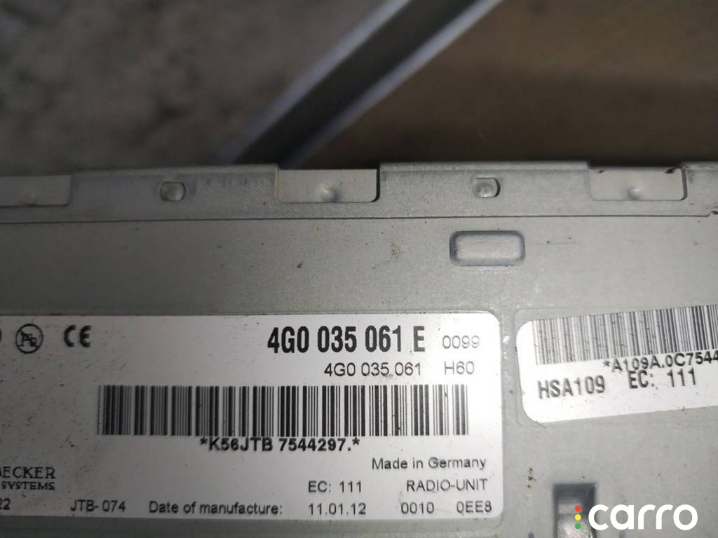 Магнитола Audi A7 4G 2010-2014, 4G0035061, фото 4
