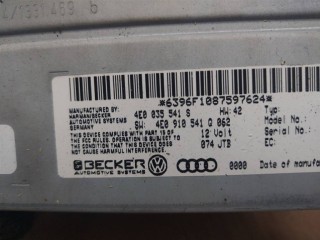 Блок радио, ориг. номер 4E0035541S, 4E0910541Q, Audi A8 D3/4E [2-й рестайлинг] 2007-2010