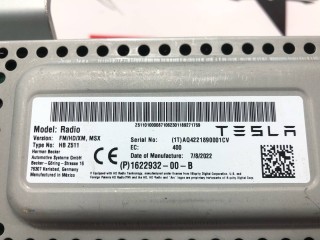 Радио FM/HD/XM, ориг. номер 1622932-00-A, 1622932-99-B, Tesla Model S 2-й рест 2021-2026