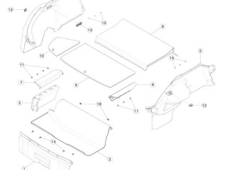 Отделка багажника, ориг. номер 1606532-00-C, Tesla Model S 2-й рест 2021-2026