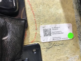 Накладка стойки B, внутренняя, ориг. номер 1000521-91-A, 1565765-01-C, Tesla Model S 2-й рест 2021-2026